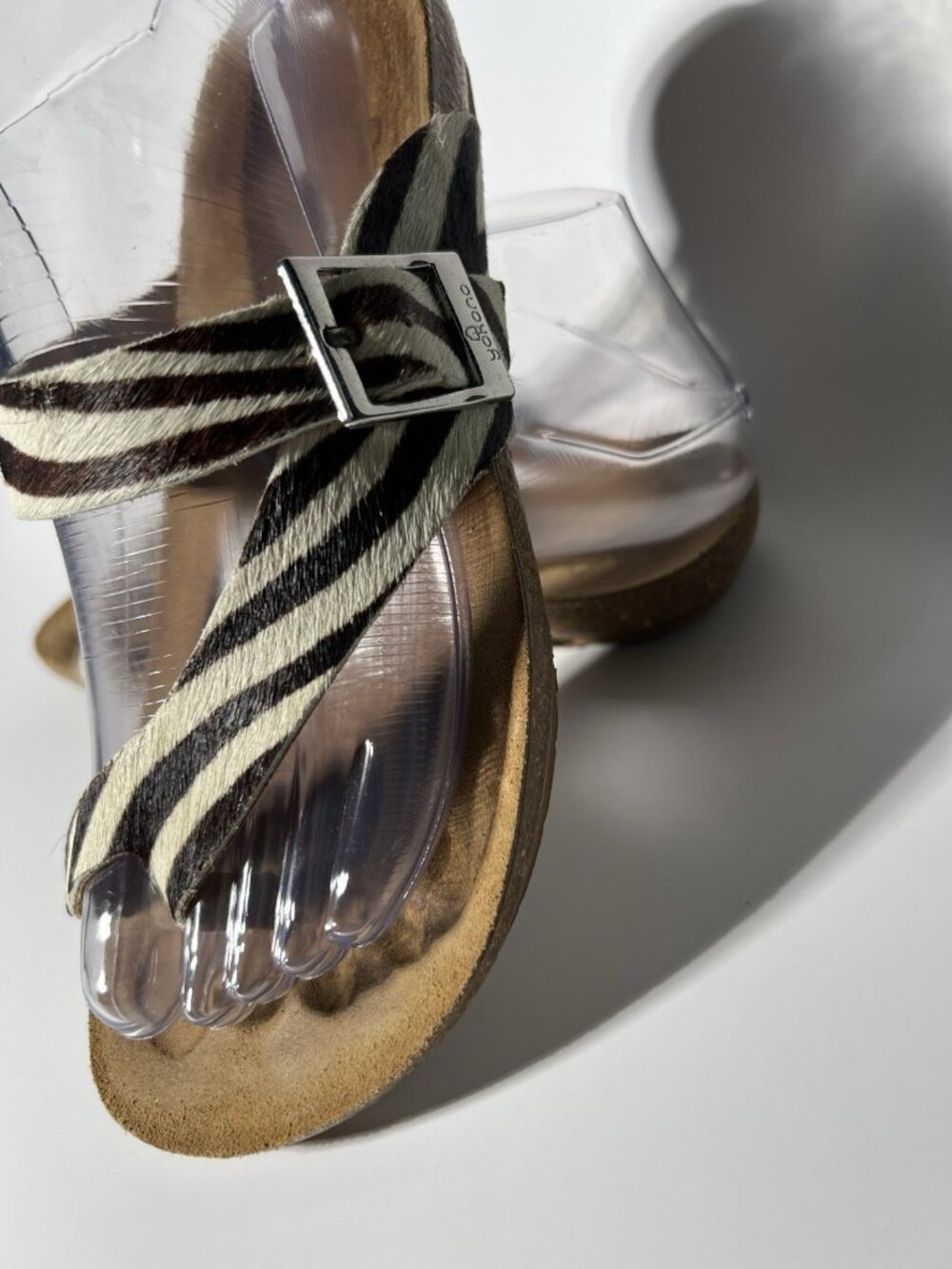 Yokono Ibiza Zebra Calf Hair Sandals Women’s Size 7.5 - Picture 9 of 9
